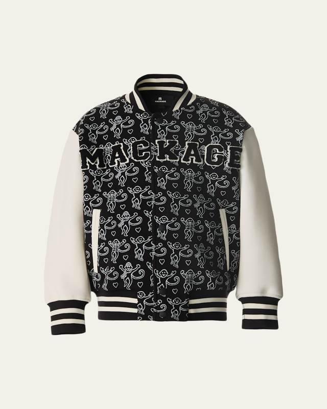 x Roller Rabbit Kid's NELS Varsity Bomber Jacket, Size 2-6